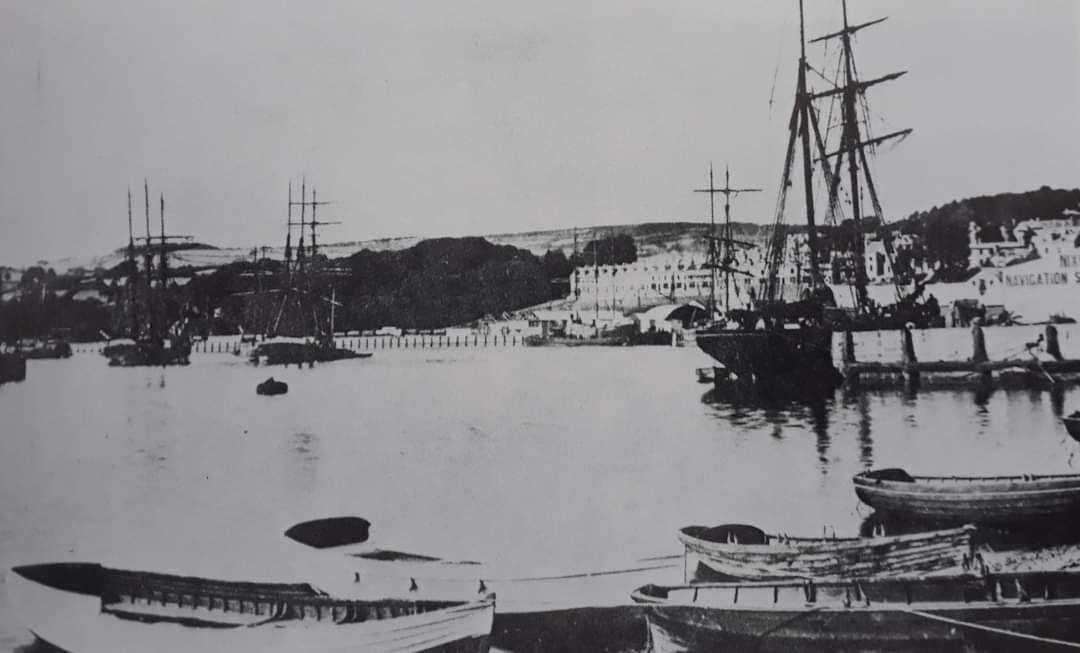 1888-1893 quay extension improvements in Teignmouth port