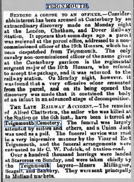 18860126 Totnes Weekly Times 23 January 1886
