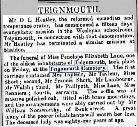 18871112 Totnes Weekly Times 12 November 1887 1