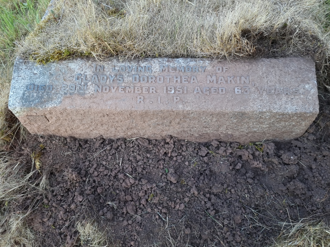 Gladys Dorothea Makin died 29th Nov 1951 aged 63