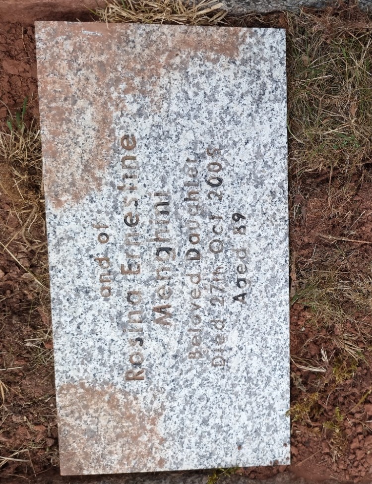 Rosina Ernestine Menghini died 27th Oct 2005