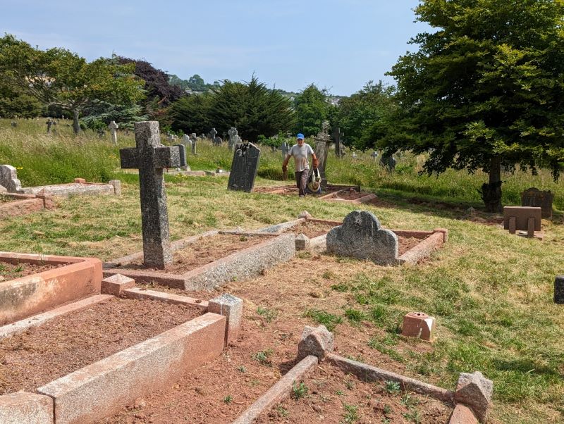 Area FF with just three graves left to clear