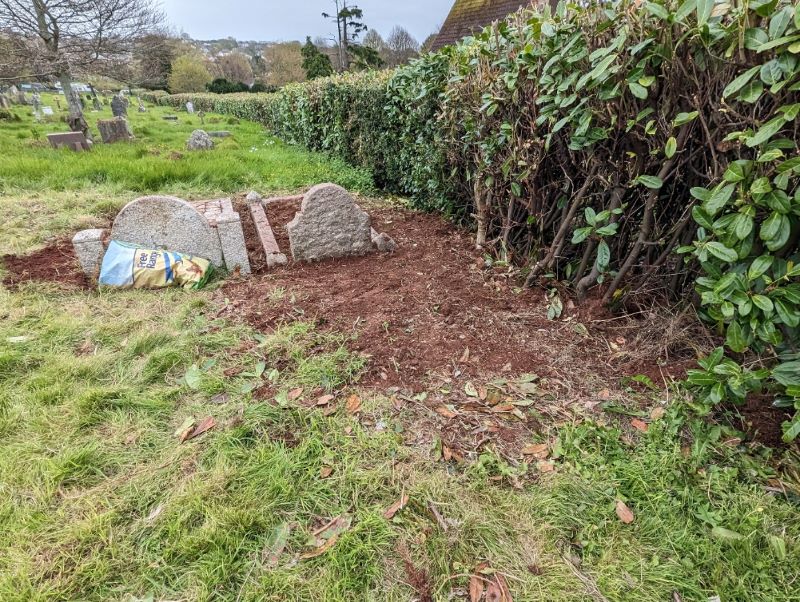 We started by clearing an area of discarded earth and cuttings
