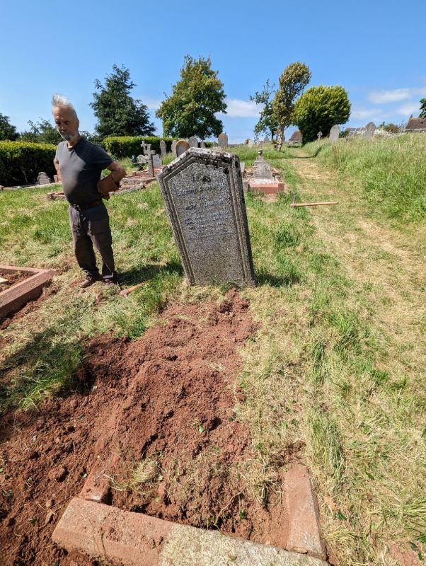 eliza davey grave which still needs work dave pondering
