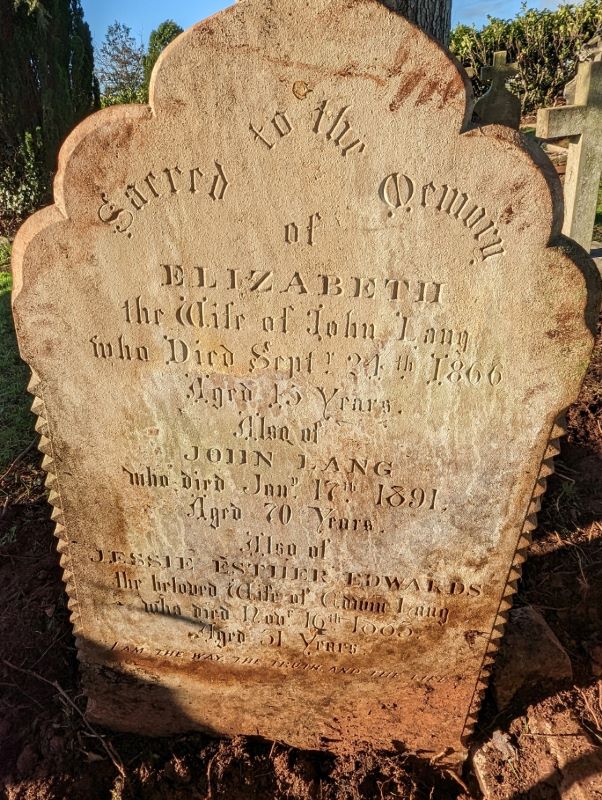 elizabeth and john lang also jessie esther edwards