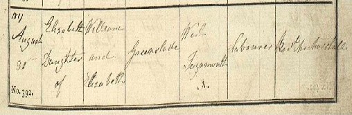 greenslade e 1817 31st aug birth baptism 1