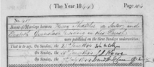 greenslade e 1844 marriage banns 1