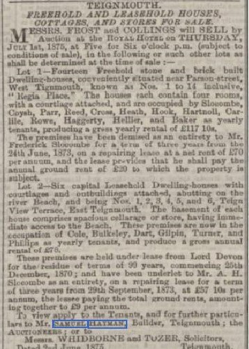 hayman s 1875 11th june western times 11 June 1875 1