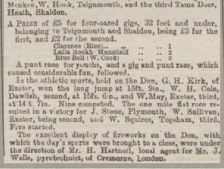 Exeter and Plymouth Gazette Daily Telegrams 19th of August 1876 7