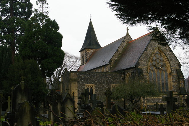 Church of St John the Evangelist, Shirley, Surrey by Christopher Hilton CC BY-SA 2.0 