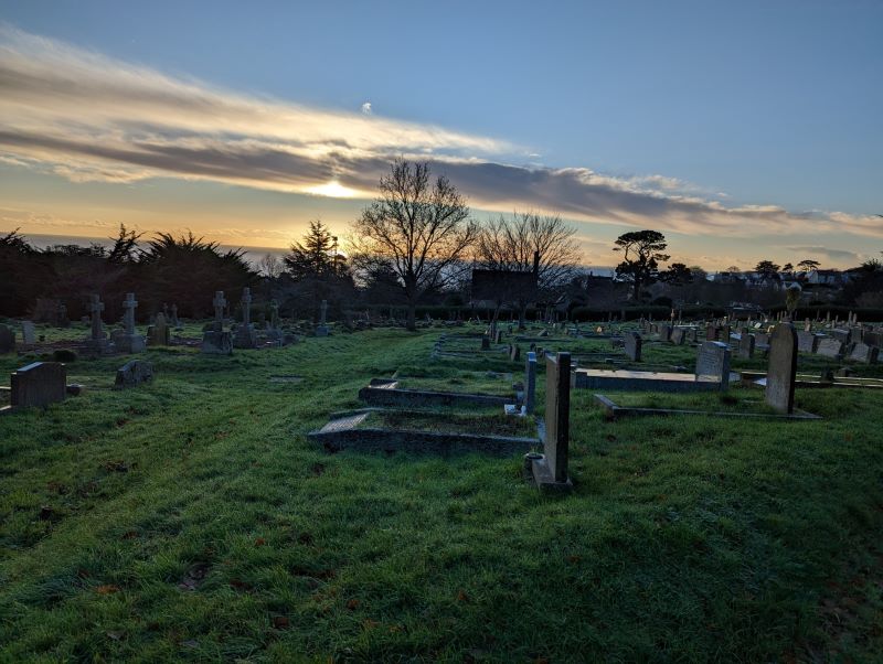 morning in the cemetery