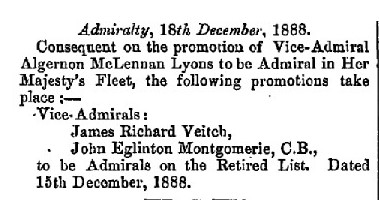 veitch jr 1888 18th dec promotion 1